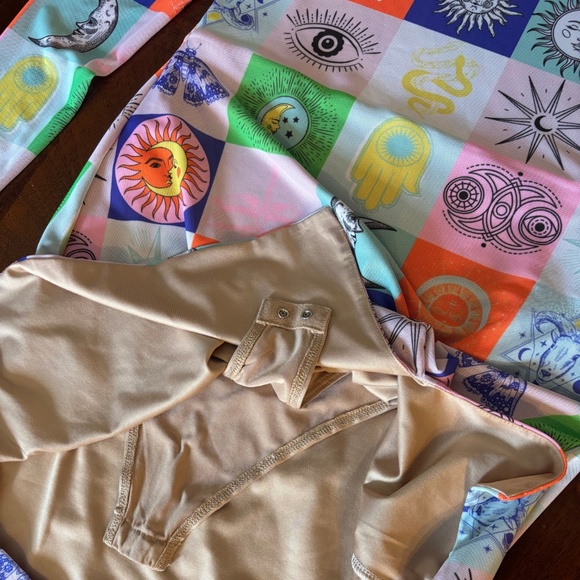 AFRM Women’s Lasso Dress Long Sleeve Mesh Postcard Print Size M - Picture 4 of 5